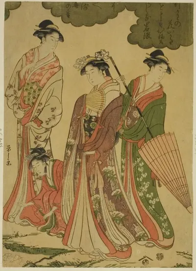 Women Viewing Cherry Blossoms Ii