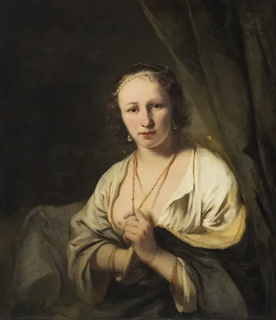 Women With Pearls In Her Hair