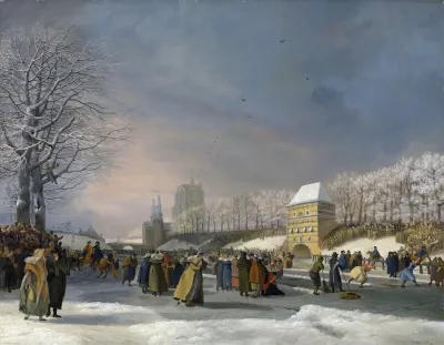 Womens Skating Competition On The Stadsgracht In Leeuwarden 21 January 1809