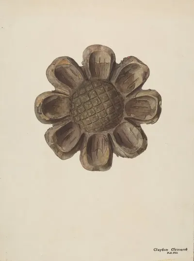 Wood Carving Flower