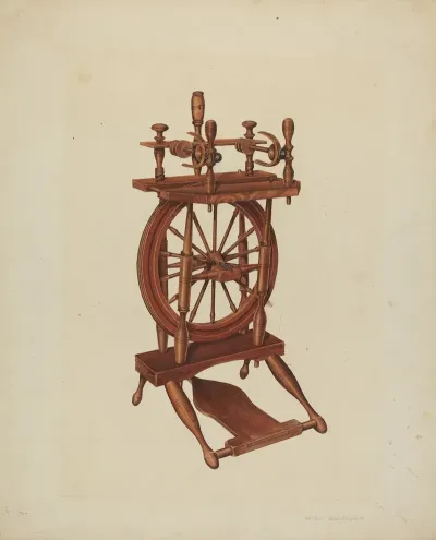 Wood Spinning Wheel