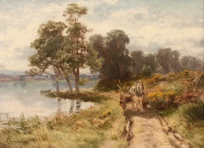 Woodcart By A Loch