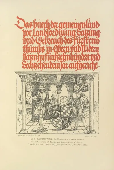 Woodcut Portraits Of Wilhelm And Ludwig Dukes Of Bavaria