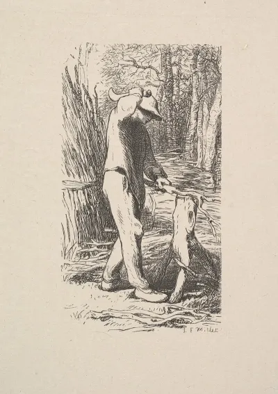 Woodcutter Making A Faggot