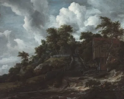 Wooded Hillside With A View Of Bentheim Castle