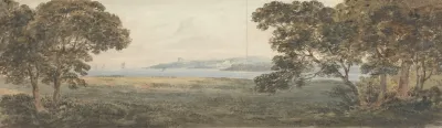 Wooded Landscape Overlooking An Estuary