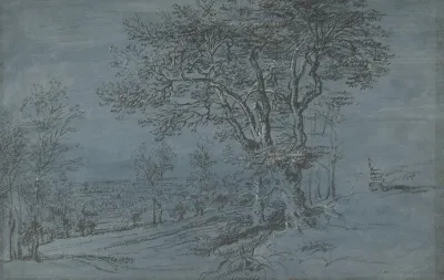 Wooded Landscape With A House By A River