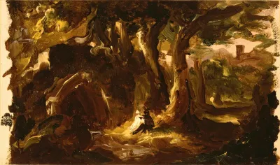 Wooded Landscape With Figures 3