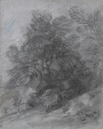 Wooded Landscape With Herdsman Cows And Cottage