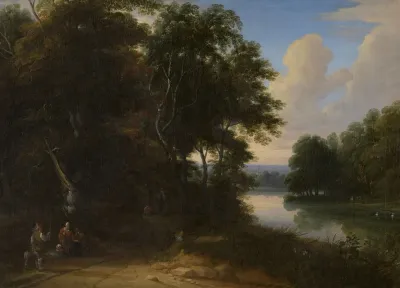 Wooded Landscape With River