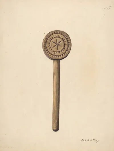 Wooden Butter Stamp