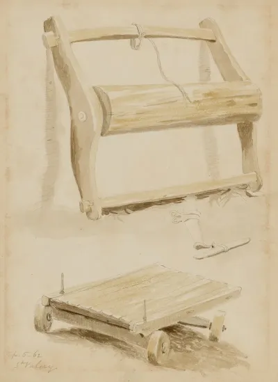 Wooden Cart St Valery