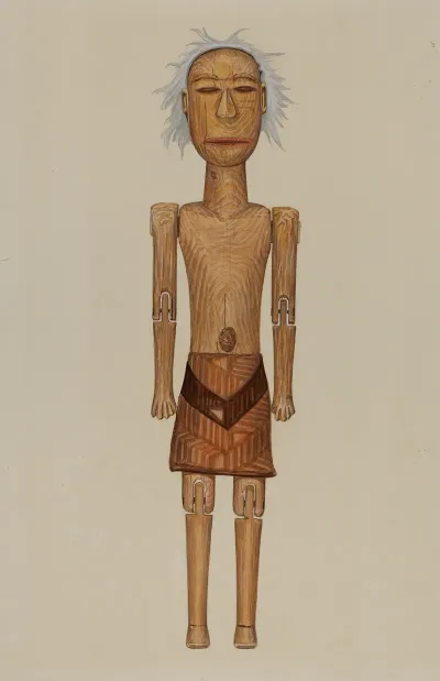 Wooden Indian Doll