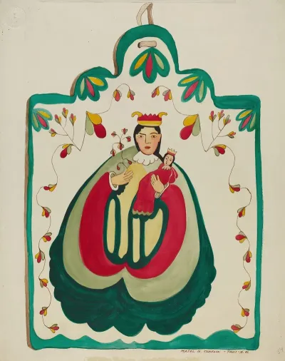 Wooden Retablo San Antonio