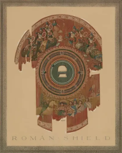 Wooden Shield With Scenes From The Trojan War