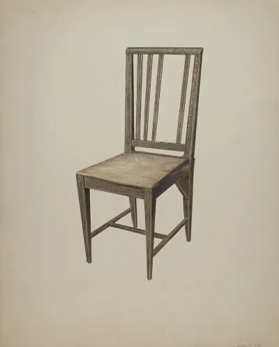 Wooden Straight Chair