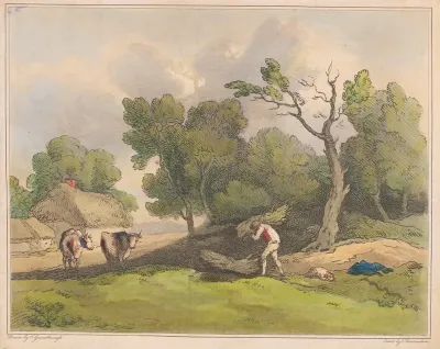 Woodgatherer In A Landscape