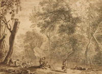 Woodland Landscape With Nymphs And Satyrs