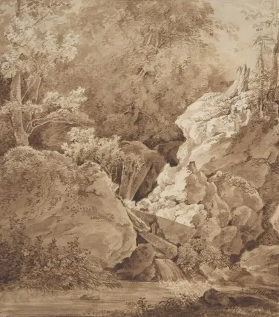Woodland Scene With Mountain Stream
