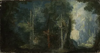 Woodland Scenery With Hermitage
