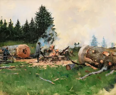Woodman In A Moutain Village