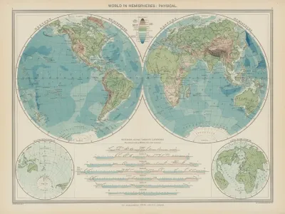 World In Hemispheres Physical