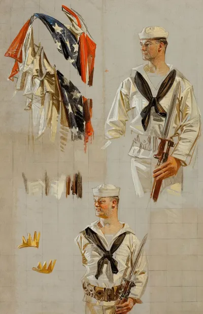 World War I Navy Poster Preliminary Studies