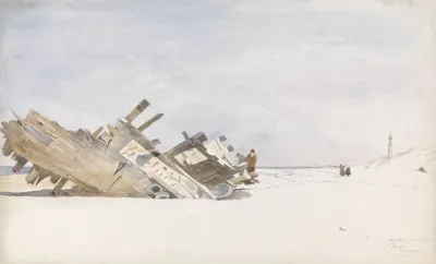 Wrakhout Op Het Strand Van Renesse Te Schouwen Duivenland