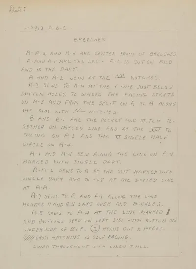 Written Instructions For Making A Suit