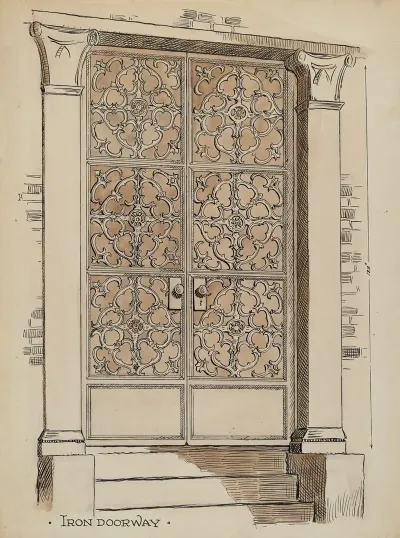 Wrought And Cast Iron Doorway