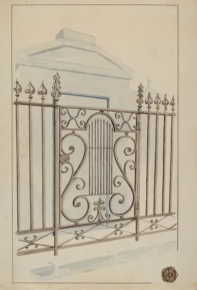 Wrought Iron Gate And Fence
