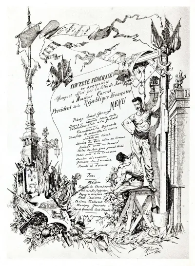 Xviiie Fete Federale De Gymnastique Menu