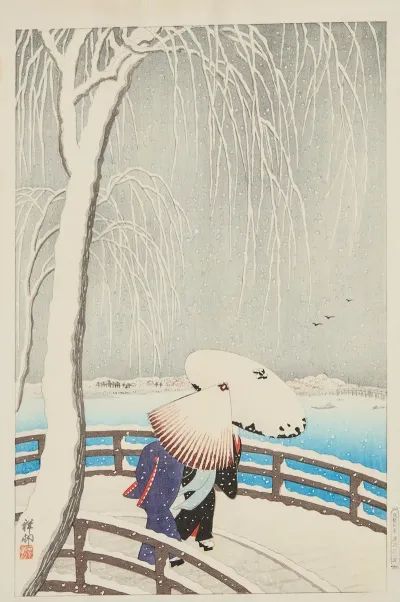 Yanagibashi No Yuki Snow On The Willow Bridge