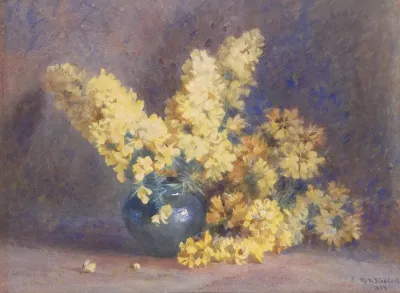 Yellow Blossom And Rosemary