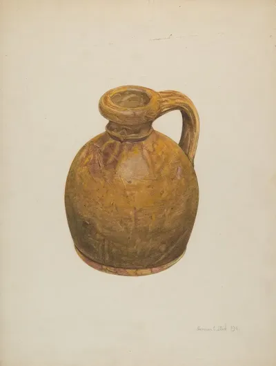 Yellow Stoneware Jug