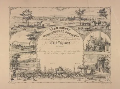 York County Agricultural Society For The Promotion Of Agriculture Horticulture And The Mechanic Domestic And Household Arts