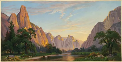 Yosemite Valley Looking West