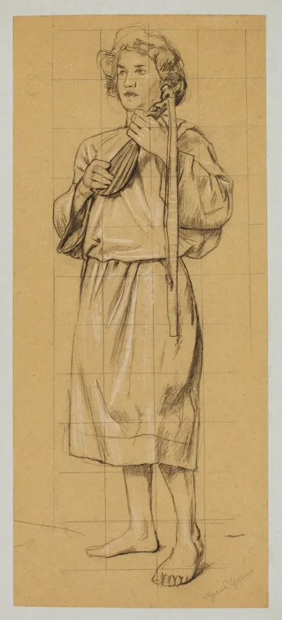 Young Boy Playing The Zither