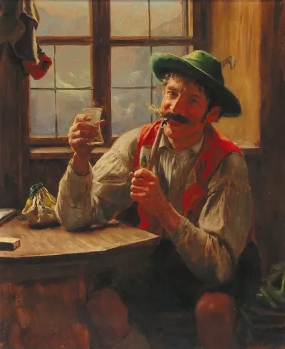 Young Farmer With Pipe