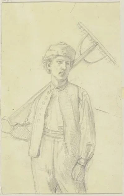 Young Farmer With Rake