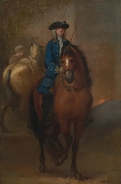 Young Gentleman Riding A Schooled Horse