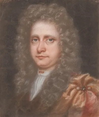 Young Gentleman With A Full Face And Long Curled Wig