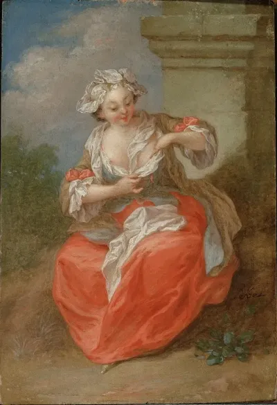 Young Girl Chasing Fleas