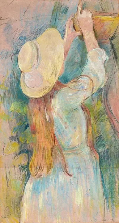 Young Girl Holding A Basket