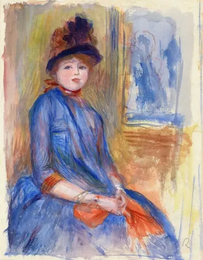 Young Girl In A Blue Dress