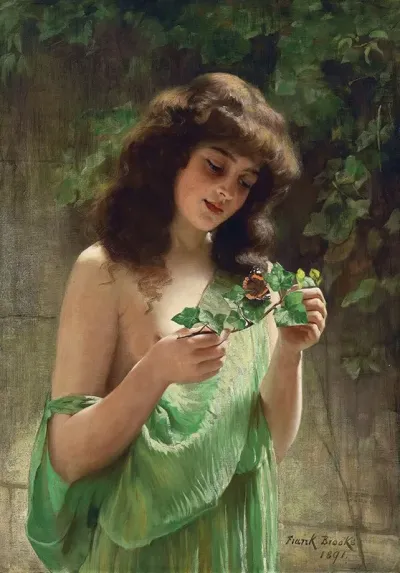 Young Girl With A Butterfly