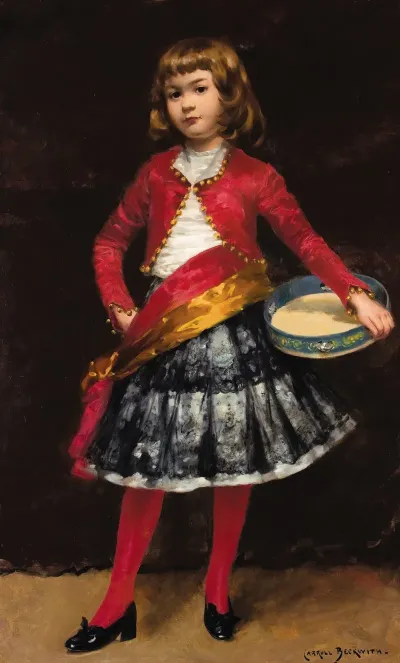 Young Girl With A Tambourine