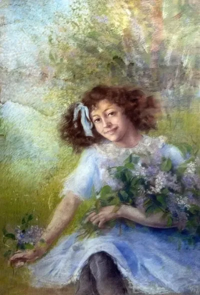 Young Girl With Bouquet