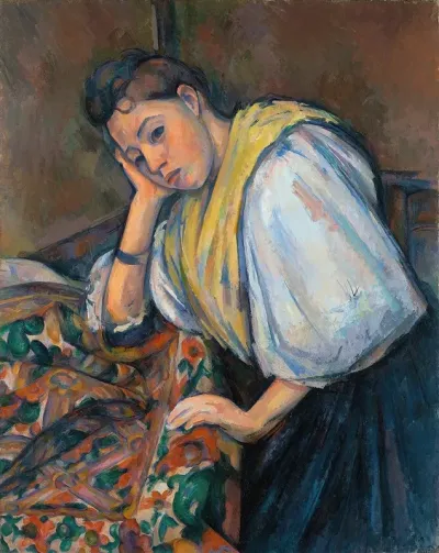 Young Italian Woman At A Table