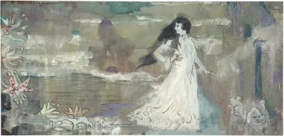 Young Lady Wearing A White Dress